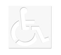 Handicap Parking Stencil, High Visibility Road Marker, Wide Template for Easy Application, Weather Resistant Design for Garage, Commercial and Private Property Supplies, Outdoor Accessibility Signage