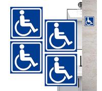 Handicap Sign | Self-Adhesive Waterproof Car Accessories,Handicap Wheelchair Parking Sticker,for Bus Parking Hotel Bathroom Home Yard Lawn Outside Backyard Courtyard Park Garden