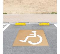 Handicap Stencil for Parking Lot, ADA Handicap Icon Stencil Wheelchair Symbol Handicap Template Reusable Cardboard Parking Lot Stencils for Painting