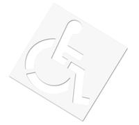 Handicap Stencil For Parking Lot - Reusable Silicone Wheelchair Symbol Obstacle Template | Disabled Parking Sign Stencil For Pavement, Concrete, And Asphalt Marking | 41x44 Inch Commercial And Municip