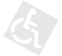 Handicap Stencil for Parking Lot - Silicone Wheelchair Symbol Template | Foldable Reusable Parking Space Stencil | Concrete Asphalt Garage Driveway Road Marking Tool | 33x36 Inch Flexible