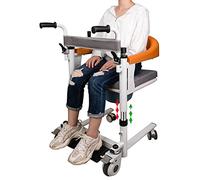 Handicapped Bathroom Wheel Chair 4 in 1 Patient Lift Transfer Chair for Elderly & Disabled - Manual Lifting Aid with Potty