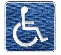 Handicapped Logo Sign Embroidered Patch Iron-On Disabled Highway Road Biker Logo