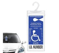 Handicapped Placard Holder - Car Hanger Cover|, Easy-to-Install Holder For Disabled Parking Permits,|Weather-Resistant, Fits Most Vehicles |Secure & Visible Parking Placard Display