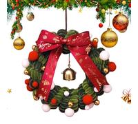 Handicraft Christmas Wreath - Practical Activity Manual Christmas | Christmas Garland with Bells for Door Decoration, for Indoor Outdoor Dining Room Fence Window Restaurant