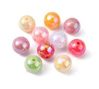 Handicraft Emporium | Acrylic Beads Color Plated | Round | Approx 20g | Mixed | 12mm
