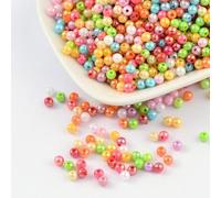 Handicraft Emporium | Acrylic Beads Color Plated | Round | Approx 20g | Mixed | 4mm