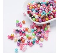 Handicraft Emporium | Acrylic Beads Color Plated | Round | Approx 20g | Mixed | 8mm