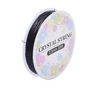 Handicraft Emporium | Elastic Crystal Thread, Stretchy String Bead Cord | Round | Black | 0.5mm | Length: Approx 20m