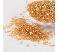 Handicraft Emporium Glass Seed Beads | Lined | 2mm | Pale Gold | 50g