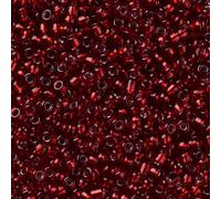 Handicraft Emporium | Glass Seed Beads | Lined | 3mm | Approx 50g | Dark Red