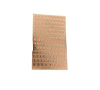 Handicraft Emporium | Self Adhesive Alloy Stickers, Metal Scrapbooking Stickers | 10 Sheets Per Pack | Letter Size: 3mm (Capital Letters, Rose Gold)