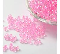 Handicraft Emporium | Transparent Acrylic Beads | Round | Approx 10g | Pearl Pink | 5mm