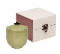 Handicrafted Apple Green Ceramics Mini Pet Urns,Beautiful Ashes Keepsake | Cremation Urns Ceramics Memorial Ashes Urn, Ashes Keepsake Memorial Ashes Holder, Pet Coffin, Sealed Ceramic