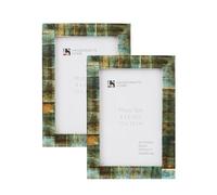 Handicrafts Home 4" x 6" Orange Photo Frame Pack 2 Frames, Perfect for Home Styling, Chic Decor, Ideal for Wedding Photos, Vintage Aesthetic, and Unique Gift Ideas for Holidays and Special Occasions