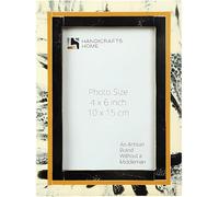 Handicrafts Home 4x6 Black Picture Frame, Minimal Decor for Office, Living room, Nightstand, Farmhouse Decor, Rustic Shelf & Office Desk Decor, Elegant Home Abstract Aesthetic Handmade Picture Frame