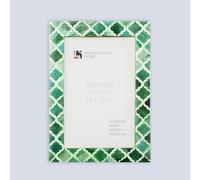 Handicrafts Home 4x6 Handmade Green Picture Frame, Moroccan-Inspired Boho Decorative Photo Frame for Wall or Tabletop | Modern Living Room, Bedroom, Chrishtmas & Office Decor | Unique Artisan Gift