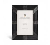 Handicrafts Home 4x6 Picture Frame, Handmade Black Shagreen Horn Inlay Photo Frame, Tabletop or Wall Display Decorative Frame for Desk, Shelf, Living Room or Office