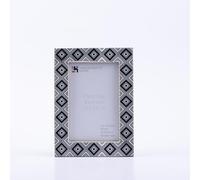 Handicrafts Home 5x7 Black & White Picture Frame, Tribal Collection White Frame for Wall & Table, Modern Farmhouse Home Decor, Gallery Wall, Desk & Shelf Styling, Bedroom & Living Room, Minimal Decor