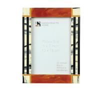 Handicrafts Home 5x7 Handmade Picture Frame- Abstract Ink Resin Inlay Photo Frame for Wedding, Birthday, Housewarming Gift- Tabletop Display & Wall Hanging Frame for Vintage & Beachy Home, Desk Decor