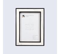 Handicrafts Home 5x7 Photo Frame, Black & White Resin Inlay Pine MDF, Modern Decorative Frame for Wall or Tabletop, Home Decor, Office Desk, Farmhouse & Vintage Style