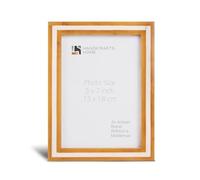 Handicrafts Home 5x7 Vintage Picture Frame, Handmade Brown & White Decorative Picture Frame for 5x7 photos, Wall & Tabletop Display, Modern Home Decor, Shelf, Desk & Gallery Wall Frame, Office Decor