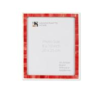 Handicrafts Home 8 by 10 Red Picture Frame, Handmade Frame For Home Decor, Coastal Desk & Wall Decor, Tabletop & Wall, Ideal for Living Room, Office Family Photos, Wedding & Gift - Color