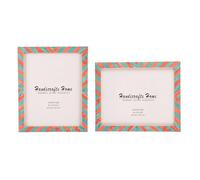 Handicrafts Home 8x10 Picture Frame Pack of 2, Red & Blue Chevron Stripe Bone Inlay Photo Frames, Handmade Picture Frames for Tabletop & Wall Display, Modern Decorative Vintage Photo Frame for Home