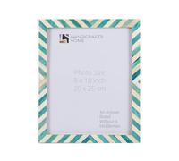 Handicrafts Home 8x10 Picture Photo Frame Chevron Herringbone Art Inspired Vintage Wall Décor Gift Frames GEEN - Christmas Gifts