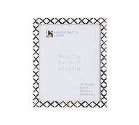 Handicrafts Home 8x10 Picture Photo Frame Moorish Damask Moroccan Art Inspired Vintage Wall Décor Gift Frames BLACK & WHITE - Christmas Gifts New Years Gift