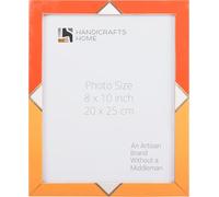 Handicrafts Home 8x10 Red Picture Frame, Menton Collection Handmade Resin Inlay & Brass Photo Frame for Christmas Decor, Holiday Gifting, Modern Farmhouse Wall/Table Decor, Festive Shelf & Home Decor