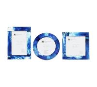 Handicrafts Home Baby Picture Frames Set of 3 blue Baby Frames for Nursery Ultrasound Photo Frame for Grandparents First Year Baby Shower Gifts Personalized Baby Gifts Handmade Gift Pack of 3 Frames