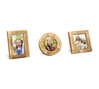 Handicrafts Home Baby Picture Frames Set of 3 - Grey | Baby Frames for Nursery Decor | Ultrasound Photo Frame for Grandparents | First Year Baby Shower Gifts | Personalized Baby Gifts | Handmade Gift