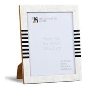 Handicrafts Home Black 8x10 Picture Frame, Handmade Resin Inlay Decorative Photo Frame, White Picture Frame for Tabletop Display or Wall Hanging Frame for Living Room Wall Decor Office Desk Decor