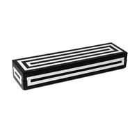 Handicrafts Home Black and White Decorative Storage Box with Lid, Keepsake Memory Box, Small Jewellery Organiser, Vintage Boho Home Decor Coffee Table Decorative Box for Remote Holder, 10x2.5x1.5