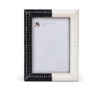Handicrafts Home Black and White Picture Frame 5x7, Resin Inlay Decorative Photo Frame, Modern Farmhouse Picture Frame for Tabletop & Wall, Living Room & Office Decor, Gallery Wall Frame