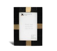 Handicrafts Home Black Picture Frame, Handmade Resin Inlay & Brass 4x6 Decorative Frame for Christmas Decor and Holiday giftings, Home Decor, Wall, Farmhouse, Boho, Shelf, Desk & Gallery Wall Decor.