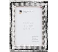 Handicrafts Home Black Picture Frame, Handmade Resin Inlay & Wood 5x7 Photo Frame for Christmas, Holiday Gifting, Home Decor, Modern Farmhouse, Shelf Styling & Elegant Living Room, Wall/Tabletop Decor
