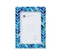 Handicrafts Home Blue 4x6 Picture Frame, Handmade Bone & Resin Inlay Photo Frames, Vintage Table Decor, Modern Farmhouse Wall & Shelf, Gallery Frame, Family Photo Display, Christmas, Wedding & Gift