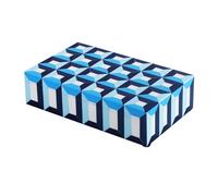 Handicrafts Home Blue Decorative Storage Box with Lid, Rectangular Coffee Table Storage Box, Modern Resin Inlay Wooden Box, Remote Holder, Desk Organizer, Keepsake Box For Decor (10x6x2.5 Inch)