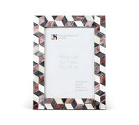 Handicrafts Home Bone Inlay Picture Frame 5x7, Handmade Black & Brown Photo Frame for Tabletop & Wall Display, Modern Decorative Frame for Living Room, Bedroom & Office, Arctic Stone