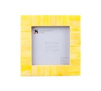 Handicrafts Home Classic Picture Frame 4x4, Handmade Bone Inlay 4 by 4 Photo Frame for Tabletop/Wall Decor, Christmas, Holiday Home Decor Gift, Boho Chic Coastal Farmhouse Frame, Desk & Shelf, Yellow
