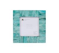 Handicrafts Home Classic Picture Frame 4x4, Handmade Bone Inlay 4 by 4 Photo Frame for Tabletop/Wall Decor, Christmas, Holiday Home Decor Gift, Boho Chic Coastal Farmhouse Frame, Desk & Shelf, Green