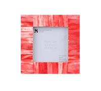 Handicrafts Home Classic Picture Frame 4x4, Handmade Bone Inlay 4 by 4 Photo Frame for Tabletop/Wall Decor, Christmas, Holiday Home Decor Gift, Boho Chic Coastal Farmhouse Frame, Desk & Shelf, Red