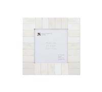 Handicrafts Home Classic Picture Frame 4x4, Handmade Bone Inlay 4 by 4 Photo Frame for Tabletop/Wall Decor, Christmas, Holiday Home Decor Gift, Boho Chic Coastal Farmhouse Frame, Desk & Shelf, White