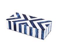 Handicrafts Home Decorative Storage Box 10x4.5, Remote Control Holder, Jewelry Organizer, Modern Decorative Box with Lid, Boho Chic Home Décor Accent, Vintage Memory Box for Living Room Shelf Décor