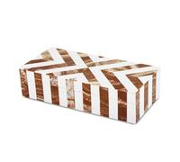 Handicrafts Home Decorative Storage Box 10x4.5 - Remote Control Holder, Jewelry Organizer, Modern Decorative Box with Lid, Boho Chic Home Décor Accent, Vintage Memory Box for Living Room Shelf Décor