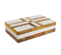 Handicrafts Home Decorative Storage Box 10x6 - Remote Organizer with Lid, Modern Keepsake, Boho Shelf Décor, Memory for Photos or Letters, Table Décor