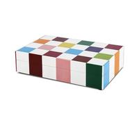 Handicrafts Home Decorative Storage Box 10x6, Remote Organizer with Lid, Modern Keepsake Boxes, Boho Shelf Décor, Memory for Photos or Letters, Table Decor