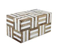 Handicrafts Home Decorative Storage Box, Keepsake Memory Holder, Accent, Home decor, Jewelry Organizer, boxes with lids, Handmade Marquet Chase Collection- 10X5X5 Inches